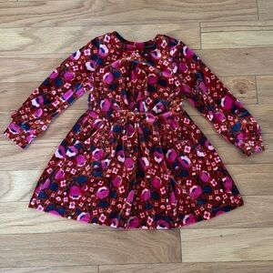 Cat & Jack | Velour Dress with Pockets | Rust/Pink Floral Print | size 3T
